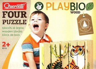 Набор деревянных кубиков Playbio цена и информация | Игрушки для мальчиков | 220.lv