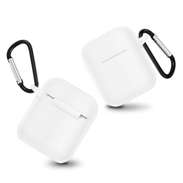 Silikona korpuss Airpods Type 1 - balts cena un informācija | Austiņu piederumi | 220.lv