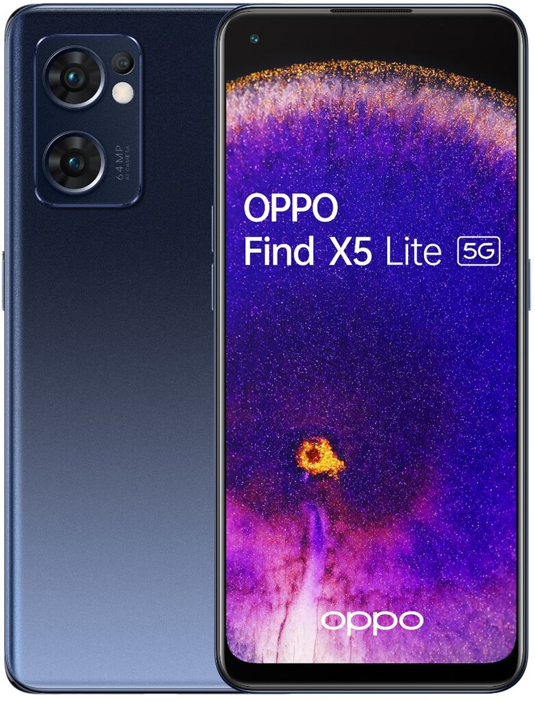 Oppo Find X5 Lite, 256 GB, Dual SIM, Starry Black цена и информация | Mobilie telefoni | 220.lv