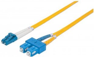 Optiskās šķiedras kabelis Intellinet OS2 9/125 SM SC-LC Duplex 2 m cena un informācija | Kabeļi un vadi | 220.lv