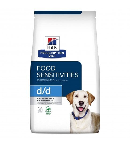 Hill's PD Canine d/d sausā suņu barība ar pīli un rīsiem (gremošana), 1,5 kg cena un informācija | Sausā barība suņiem | 220.lv