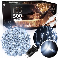 500 LED Ziemassvētku vītne "Lāstekas", 22m. , auksta gaisma цена и информация | Гирлянды | 220.lv