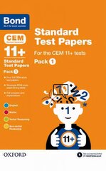 Bond 11plus: CEM: Standard Test Papers: Pack 1, Pack 1 цена и информация | Книги для подростков и молодежи | 220.lv