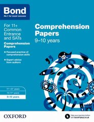 Bond 11plus: English: Comprehension Papers: 9-10 years, 9-10 years цена и информация | Книги для подростков и молодежи | 220.lv