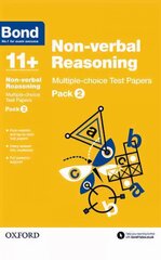 Bond 11plus: Non-verbal Reasoning: Multiple-choice Test Papers: Pack 2, Pack 2 cena un informācija | Grāmatas pusaudžiem un jauniešiem | 220.lv