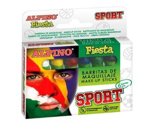 Krītiņi grimam Alpino Fiesta Sport, 6 krāsas cena un informācija | Karnevāla kostīmi, maskas un parūkas | 220.lv