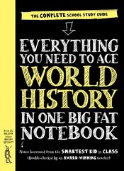 Everything You Need to Ace World History in One Big Fat Notebook: The Complete School Study Guide cena un informācija | Grāmatas pusaudžiem un jauniešiem | 220.lv