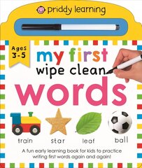 Priddy Learning: My First Wipe Clean Words: A Fun Early Learning Book cena un informācija | Grāmatas pusaudžiem un jauniešiem | 220.lv