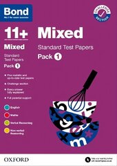 Bond 11plus: Bond 11plus Mixed Standard Test Papers: Pack 1 1 цена и информация | Книги для подростков и молодежи | 220.lv