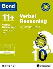 Bond 11plus: Bond 11plus Verbal Reasoning 10 Minute Tests with Answer Support 8-9   years 1 цена и информация | Книги для подростков и молодежи | 220.lv