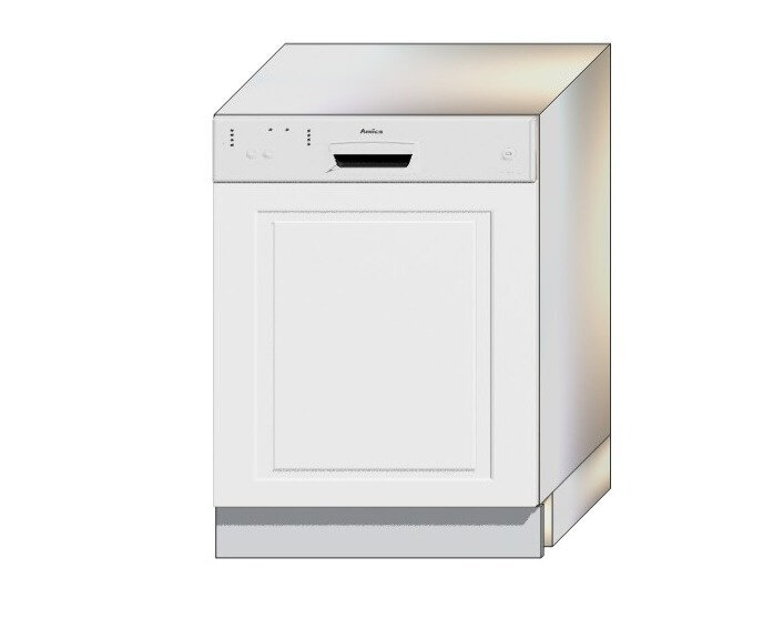 Trauku mazgājamās mašīnas priekšējā daļa Natalia White Gloss, balta cena un informācija | Virtuves skapīši | 220.lv