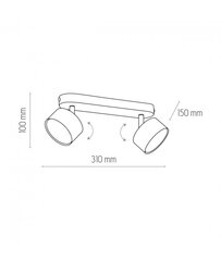 Griestu lampa TK Lighting Clark white 3395 cena un informācija | Griestu lampas | 220.lv