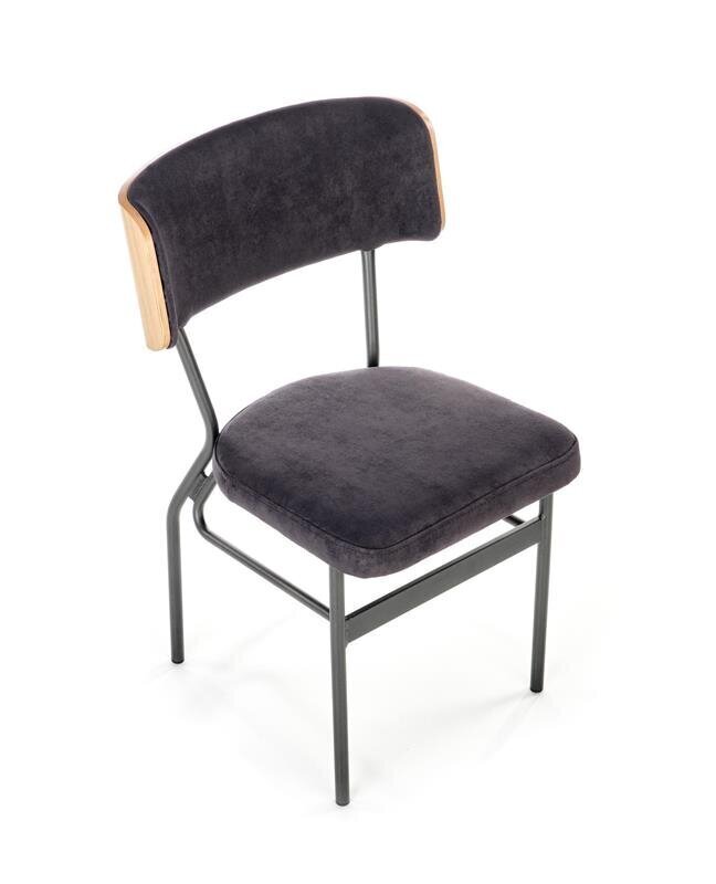 2-u krēslu komplekts Halmar Smart KR, melns cena un informācija | Virtuves un ēdamistabas krēsli | 220.lv