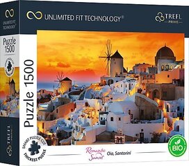 TREFL Prime puzle Romantisks saulriets “Santorini”, 1500 gab. cena un informācija | Puzles, 3D puzles | 220.lv