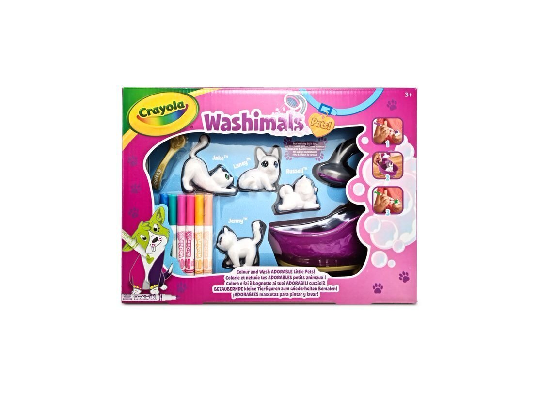 CRAYOLA WASHIMALS rotaļu komplekts цена и информация | Rotaļlietas meitenēm | 220.lv