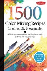 1,500 Color Mixing Recipes for Oil, Acrylic & Watercolor: Achieve precise color when painting landscapes, portraits, still lifes, and more cena un informācija | Mākslas grāmatas | 220.lv