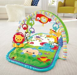 Muzikālais attīstīstošais paklājiņš Fisher Price "Rainforest Friends" CHP85 cena un informācija | Attīstošie paklājiņi | 220.lv