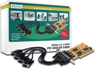 Digitus Serial interface card - 4 ports, PCI cena un informācija | Kontrolieri | 220.lv