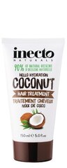 Matu maska Inecto Naturals Coconut, 150 ml cena un informācija | Matu uzlabošanai | 220.lv