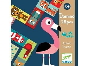 Развивающий домино пазл DJECO Animo, 28 деталей цена и информация | Настольные игры, головоломки | 220.lv