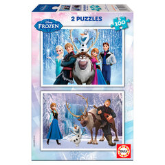 Двойной пазл Frozen, 100 деталей цена и информация | Пазлы | 220.lv