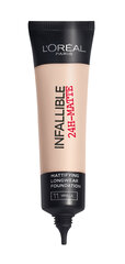 Infallible matte foundation - тональный крем <br /> l'oreal paris цена и информация | Пудры, базы под макияж | 220.lv