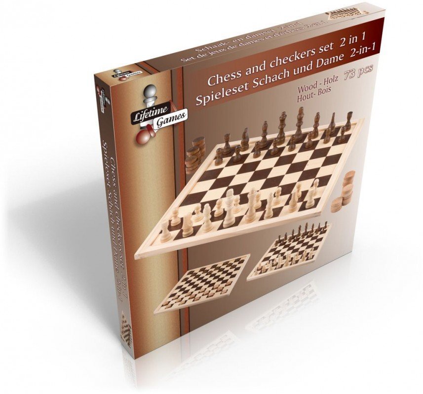 Galda spēle Šahs un Dambretes Lifetime Games цена и информация | Galda spēles | 220.lv