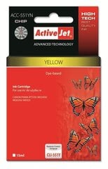 Картридж для струйных принтеров Activejet ACC-551YN (Canon CLI-551Y), желтый цена и информация | Картриджи для струйных принтеров | 220.lv
