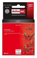 ActiveJet ink ACC-551GN Canon CLI-551G Grey cena un informācija | Tintes kārtridži | 220.lv