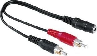 HAMA Audio Adapter 2 RCA plugs - 3.5 mm stereo jack socket cena un informācija | HAMA Datortehnika | 220.lv