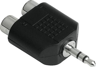 HAMA Short Audio Adapter 3.5 mm stereo jack plug - 2 RCA sockets cena un informācija | Adapteri un USB centrmezgli | 220.lv