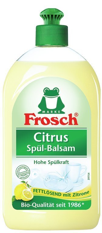 Trauku mazgāšanas līdzeklis Frosch citrons 500 ml цена и информация | Trauku mazgāšanas līdzekļi | 220.lv