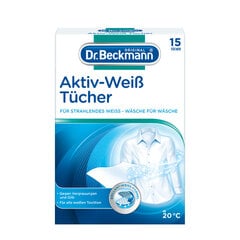 Aktīvas balināšanas salvetes Dr.Beckmann, 15 gab. 64 g cena un informācija | Veļas mazgāšanas līdzekļi | 220.lv