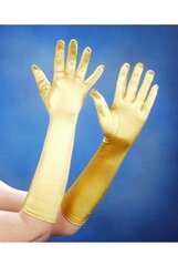 Золотые сатиновые перчатки, 40 см цена и информация | Карнавальные костюмы, парики и маски | 220.lv