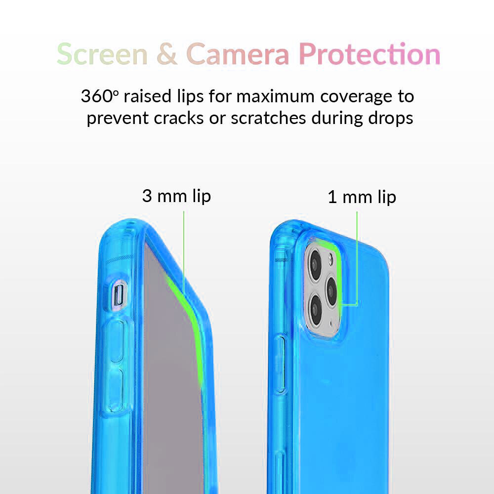 Neona silikona apvalks priekš iPhone 12 Mini (5,4″) – Zils цена и информация | Telefonu vāciņi, maciņi | 220.lv
