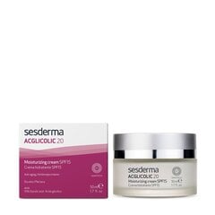 Увлажняющий крем для лица Sesderma Acglicolic Classic SPF 15, 50 мл цена и информация | Наносите на чистую кожу лица. Подержите около 10-15 минут и смойте водой. | 220.lv