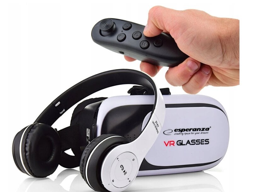 Virtuālās realitātes 3D brilles, 180°/360°, ar bezvadu VR spēļu pulti цена и информация | VR brilles | 220.lv
