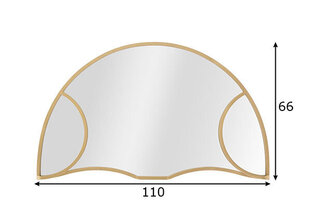 Зеркало Glam, золото 110x2.5x66 см цена и информация | Зеркала | 220.lv