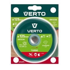 Verto Full dimanta disks 125x22.2 mm 61H2P5 cena un informācija | Slīpmašīnas | 220.lv