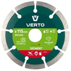 Verto dimanta asmens 115x22,2 mm Segmented - 61H2S1 cena un informācija | Slīpmašīnas | 220.lv