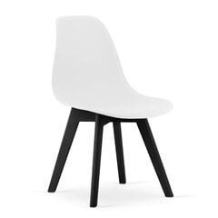 4-u krēslu komplekts KITO, balts/melns cena un informācija | Virtuves un ēdamistabas krēsli | 220.lv
