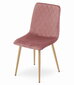 TURIN krēsls, rozā samts / koka krāsa, x4 cena un informācija | Virtuves un ēdamistabas krēsli | 220.lv