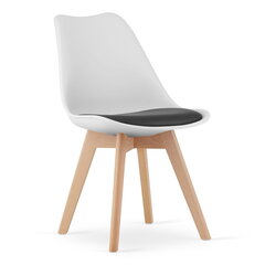 Комплект из 4 стульев MARK, белый/черный цена и информация | Стулья для кухни и столовой | 220.lv
