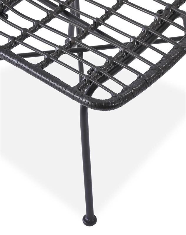 4-u krēslu komplekts Halmar K401, melns cena un informācija | Dārza krēsli | 220.lv