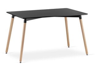 ADRIA galds, 120 x 80 cm, melns cena un informācija | Virtuves galdi, ēdamgaldi | 220.lv