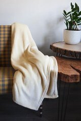 Декоративное одеяло, кремового цвета, 130х170 см. цена и информация | Покрывала, пледы | 220.lv
