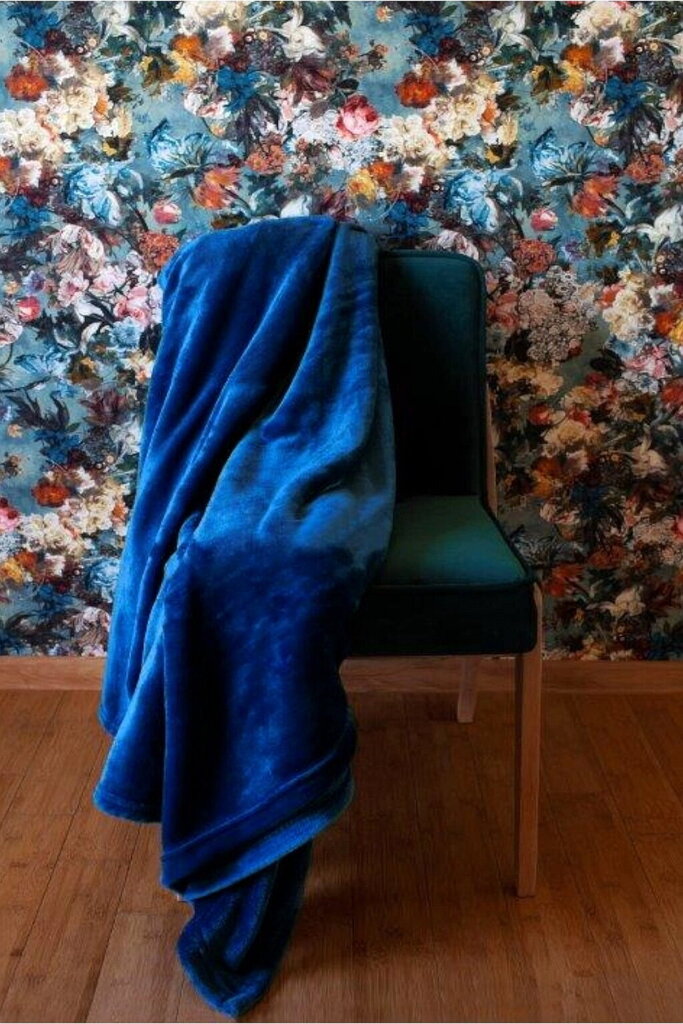 Dekoratīvā sega, zilas krāsas, 130x170 cm. cena un informācija | Gultas pārklāji, pledi | 220.lv