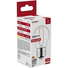 LED pirn 2,5W G45 E27 FL AVIDE cena un informācija | Spuldzes | 220.lv