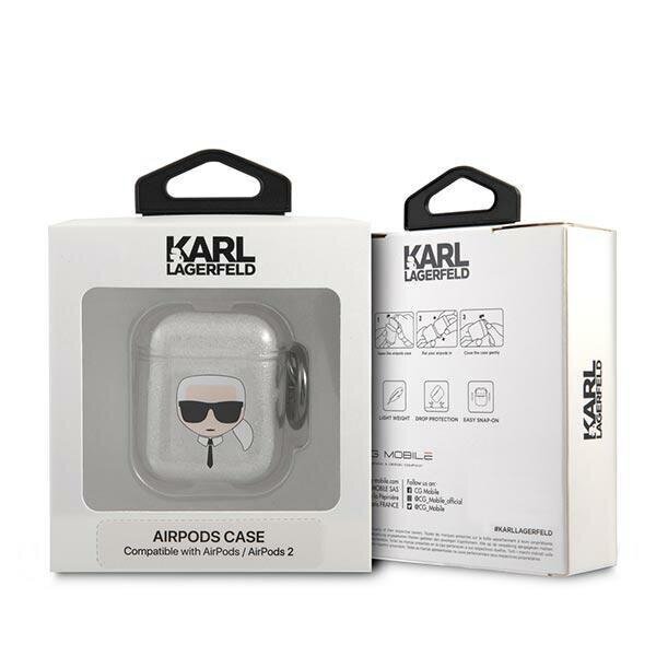 Karl Lagerfeld KLA2UKHGS futrālis paredzēts AirPods cena un informācija | Austiņu piederumi | 220.lv