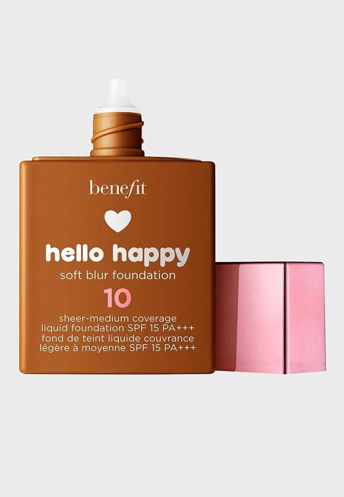 Matēts šķidrais grima pamats Benefit Hello Happy Soft Blur Foundation SPF 15, 10 Deep Warm, 30 ml cena un informācija | Grima bāzes, tonālie krēmi, pūderi | 220.lv